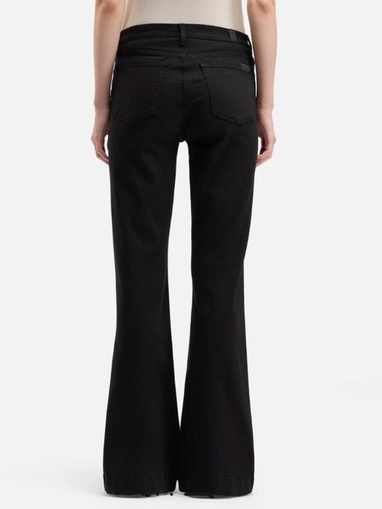 7 For All Mankind Denim - 7 For All Mankind Dojo Tailorless Slim Illusion Flare Jeans in Black